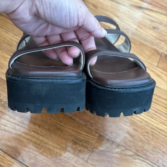 Marge Sherwood Brown Platform Sandals 36 - Picture 7 of 9